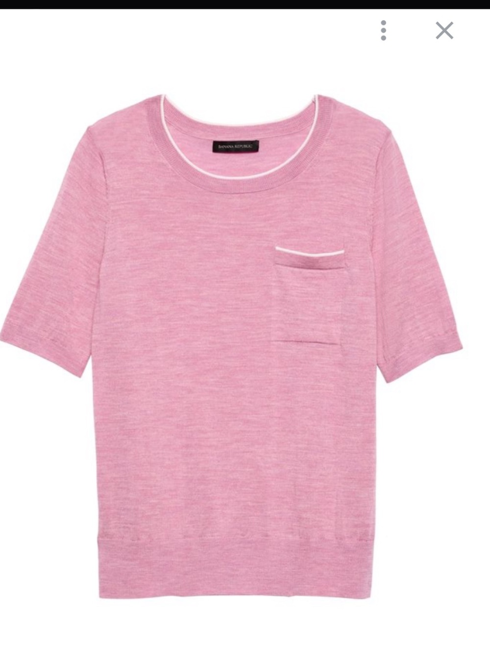 Banana Republic 100% Merino Wool Pink Top